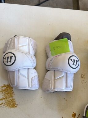 Warrior White Lacrosse Arm Guards